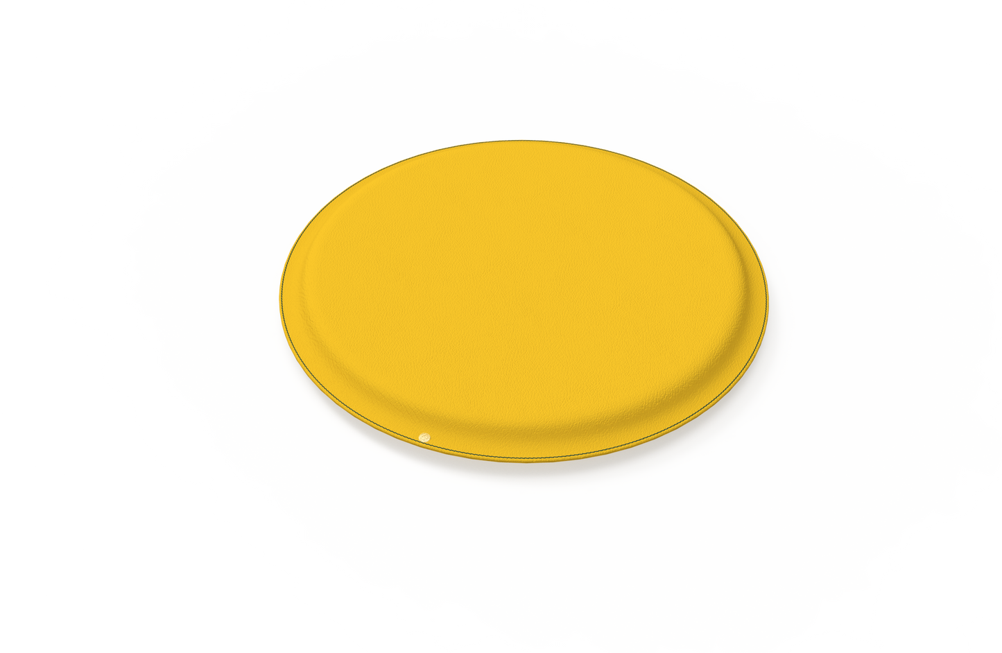 Round my Petite - Leather Pillow - Mellow Yellow Mustard