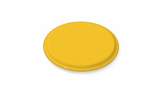 Round my Petite - Leather Pillow - Mellow Yellow Mustard