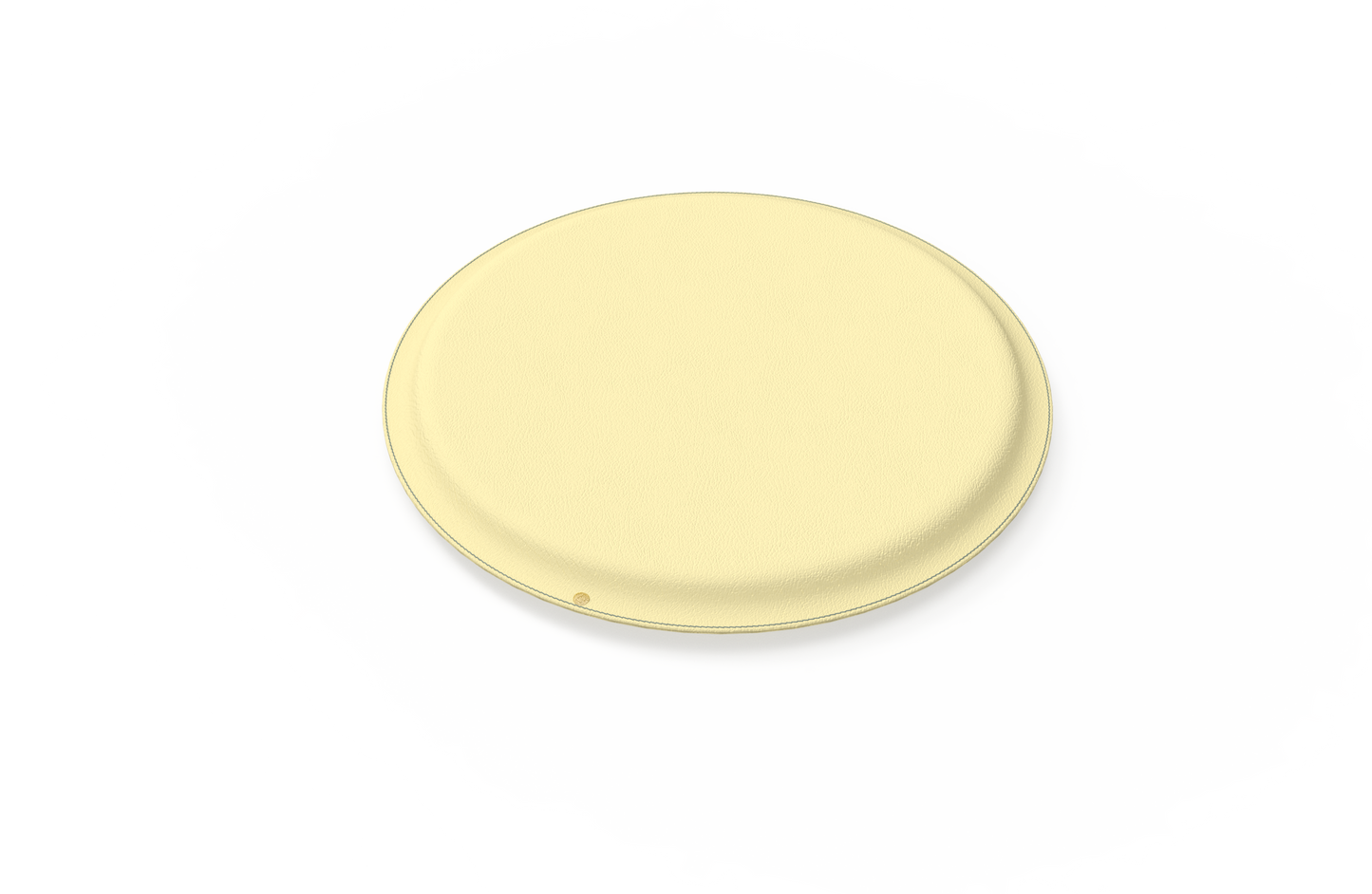 Round my Petite - Leather Pillow - Pale Pineapple