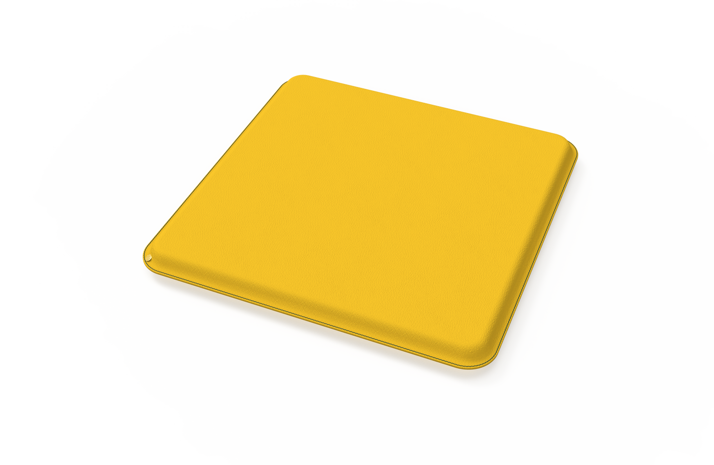 Be Square - Leather Pillow - Mellow Yellow Mustard